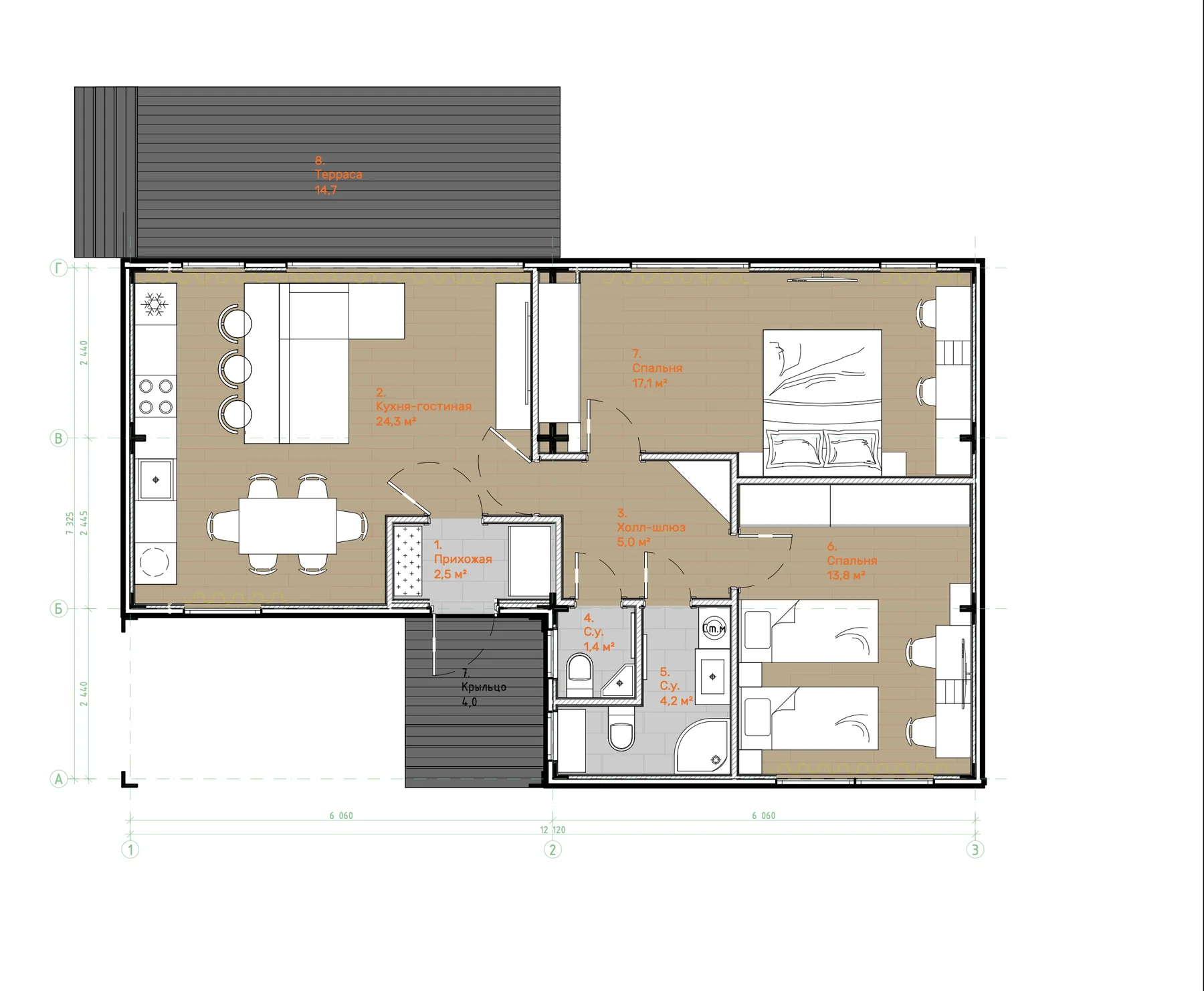 Планировка DoorHan PRO 103 для дома с запасом площади